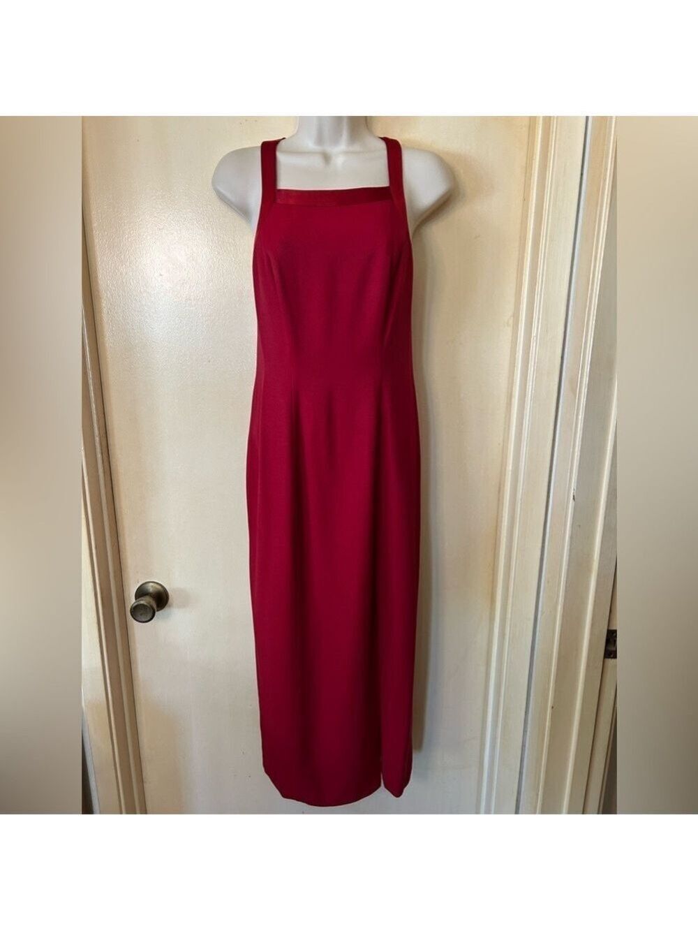 CDC Red Midi Dress with Satin Straps size 4P